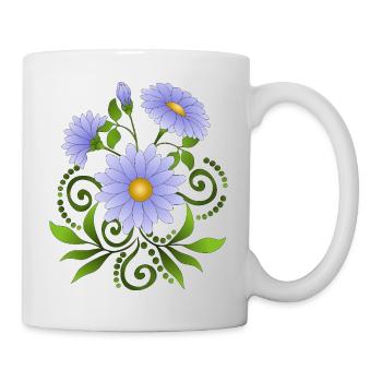 Fleur - Mug blanc - blanc - Droite