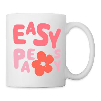 Easy Peasy Shirt – Cute Flower Aesthetic - Mug - white - Right
