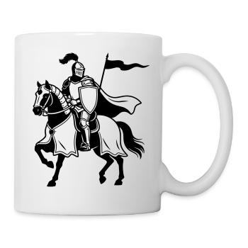 Ritter auf dem Pferd - Tasse - Weiß - Rechts