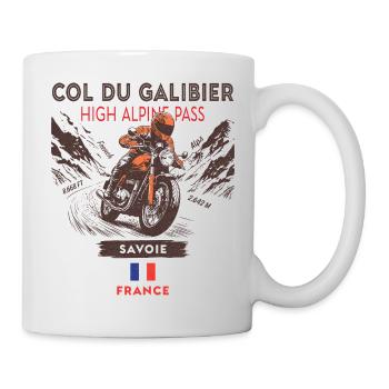 Col du Galibier -France -High Alpine Pass  - Mug blanc - blanc - Droite