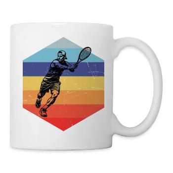 Idée cadeau pour un tennis avec tennis - Mug blanc - blanc - Droite