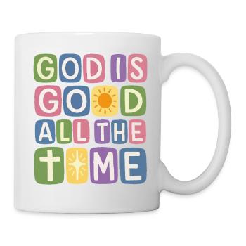 Dieu est bon en tout temps Foi rétro - Mug blanc - blanc - Droite