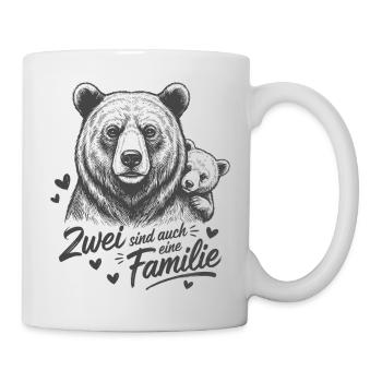 Ours papa et bébé – deux sont aussi une famille - Mug blanc - blanc - Droite
