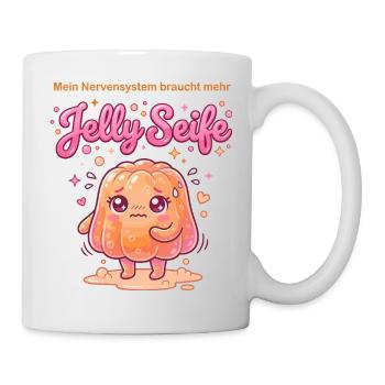 Jelly Seife Nervensystem Humor Design - Tasse - Weiß - Rechts