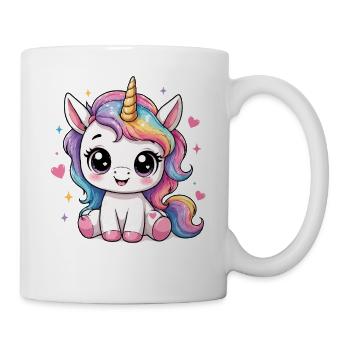 Kawaii Unicorn Rainbow Horse - Mug - white - Right