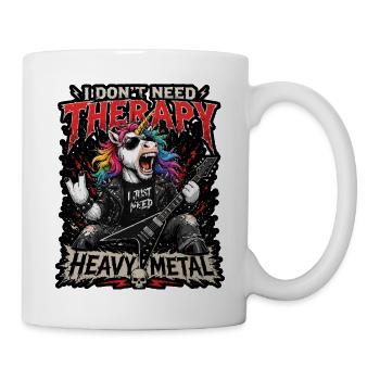 Unicorn Heavy Metal Auftritt - Tasse - Weiß - Rechts