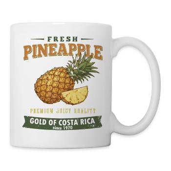 Chemise vintage Ananas, style ananas tropical - Mug blanc - blanc - Droite