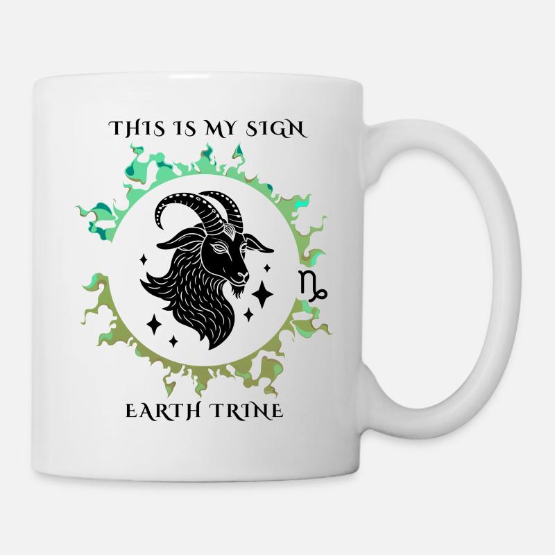 Mein Zeichen Steinbock - Tasse - Weiß