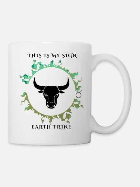 Mein Sternzeichen ist Stier - Tasse - Weiß