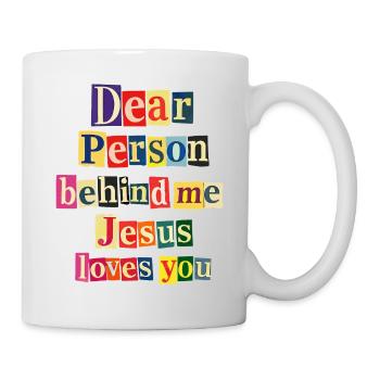 Jesus liebt dich positive Botschaft - Tasse - Weiß - Rechts