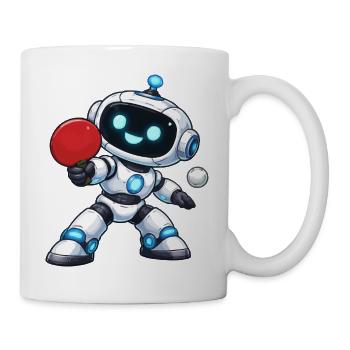 Roboter Tisch Tennis - Tasse - Weiß - Rechts