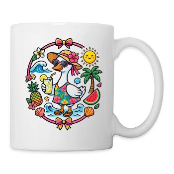 Goose on the Beach - Tropical Summer Vibes - Tasse - Weiß - Rechts