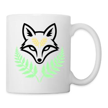 Fox Fern Pastel Woodland Logo - Mug - white - Right