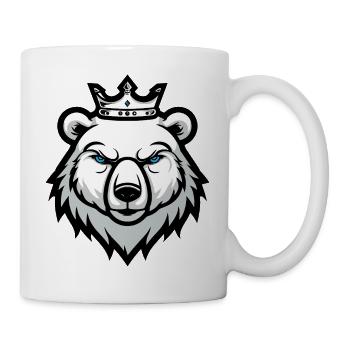 Portrait d’ours polaire Couronne tête d’ours polaire - Mug blanc - blanc - Droite
