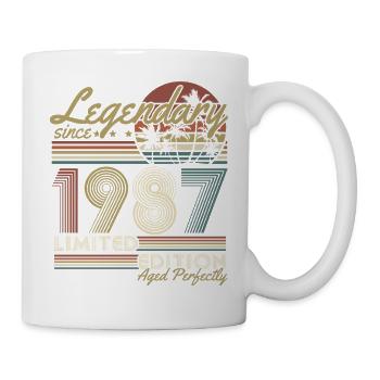 Cadeau rétro vintage d’anniversaire 1987 - Mug blanc - blanc - Droite