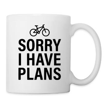 Bicycle Sorry I Have Plans MTB Funny - Mug - white - Right