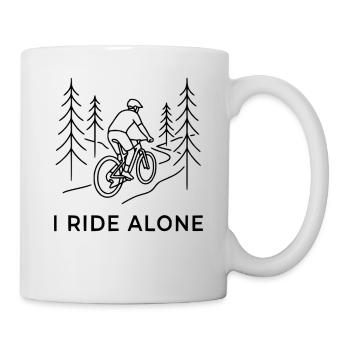 Mountainbike I Ride Alone MTB Radfahrer - Tasse - Weiß - Rechts