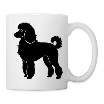 Pudelhund - Tasse - Weiß - Rechts