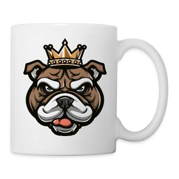 Couronne de chien bouledogue - Mug blanc - blanc - Droite