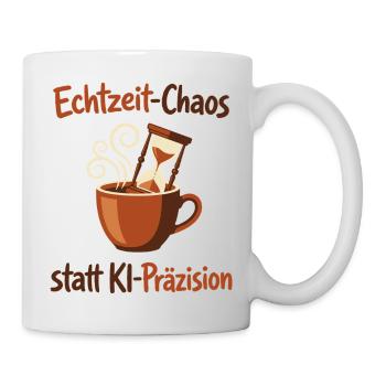 KI-Chaos Kaffee Human Design - Tasse - Weiß - Rechts