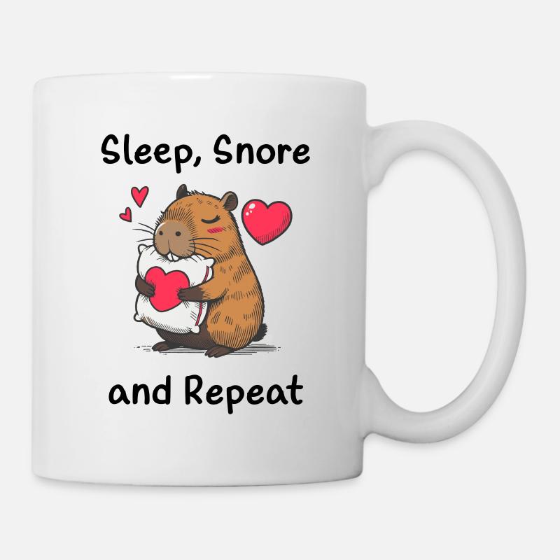Amour du cœur capybara - Mug blanc - blanc