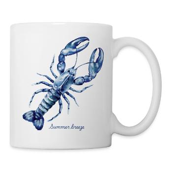 Sommerbrise Aquarell-Lobster - Tasse - Weiß - Rechts