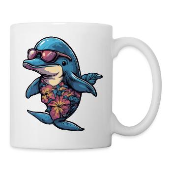 Dolphin Comic Vacation - Mug - white - Right