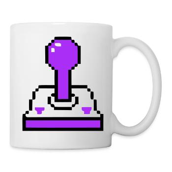 Arcade Joystick Retro Konsole - Tasse - Weiß - Rechts