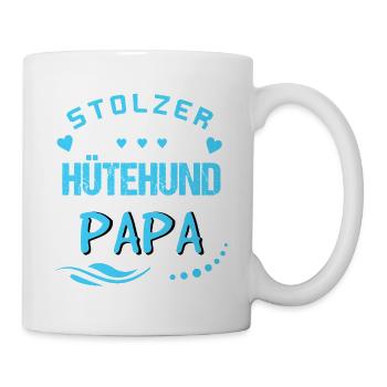 Stolzer Hütehund Papa - Tasse - Weiß - Rechts