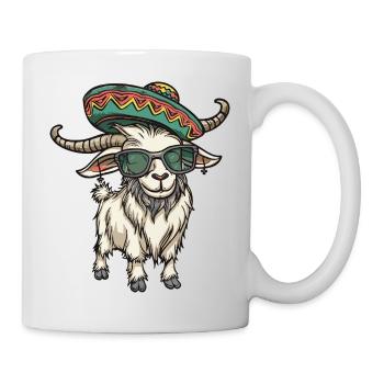 Sombrero comique comique de la chèvre de montagne - Mug blanc - blanc - Droite