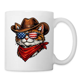 Cat Cowboy USA - Mug blanc - blanc - Droite