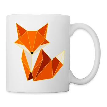 Fox Polygon Geometry Design - Mug - white - Right