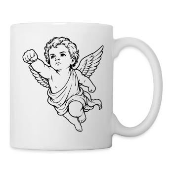 Motif du poing ange du chérubin volant - Mug blanc - blanc - Droite
