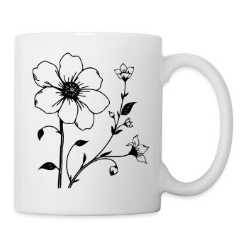 Flower Vine Flower Blossom Gift Mother Mother's Day - Mug - white - Right
