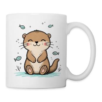 Happy Doodle Otter - Mug - white - Right