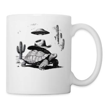 UFO Desert Design for Retro Lovers Women Men - Mug - white - Right