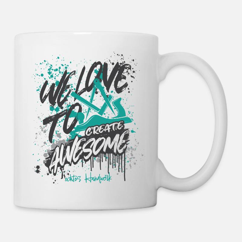 Schreiner Stolz gris-menthe-grand - Mug blanc - blanc