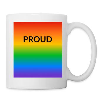 Proud Rainbow LGBT Pride - Tasse - Weiß - Rechts