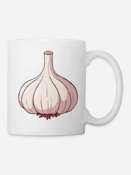 Knoblauch - Tasse - Weiß