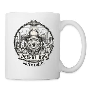 Space Dog Cowboy Retro Graphic - Mug - white - Right