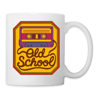 Old School Kassetten-Retro-Patch - Tasse - Weiß - Rechts
