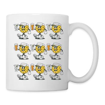 Funny Pickleball Gift: Dink and Drink Retro Club - Mug - white - Right