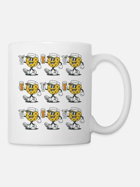 Funny Pickleball Gift: Dink and Drink Retro Club - Mug - white