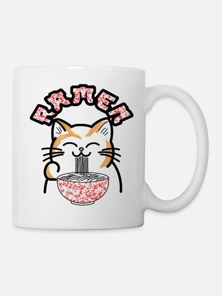 Pop Art des chats ramen - Mug blanc - blanc