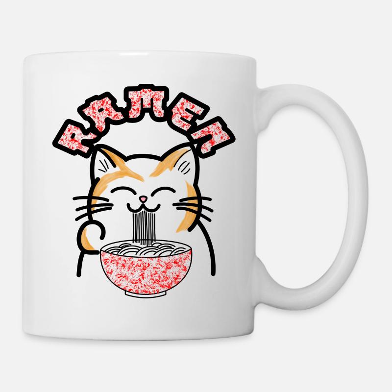 Ramen Katze Popart - Tasse - Weiß