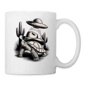 Alien Cowboy Turtle Classic Shirt - Mug - white - Right