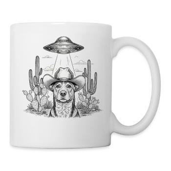 Cowboy Dog Sci Fi Desert Shirt - Mug - white - Right