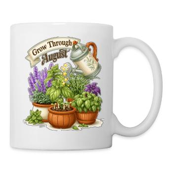 Pflanzen bis August anbauen - Tasse - Weiß - Rechts