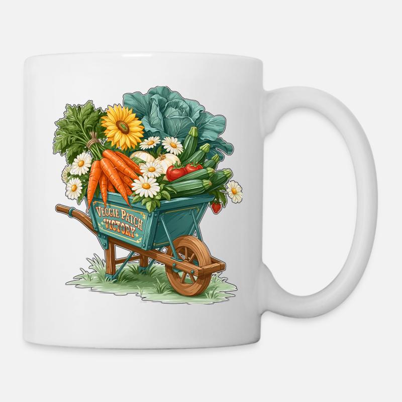 Veggie Patch Victory Garden Wheelbarrow - Mug - white