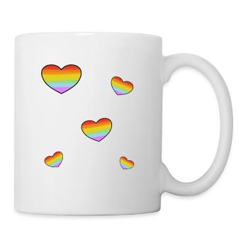 Pride Rainbow Flag Hearts - Mug - white - Right